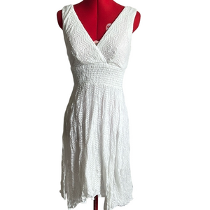 XS137 Sears eyelet over liner dress